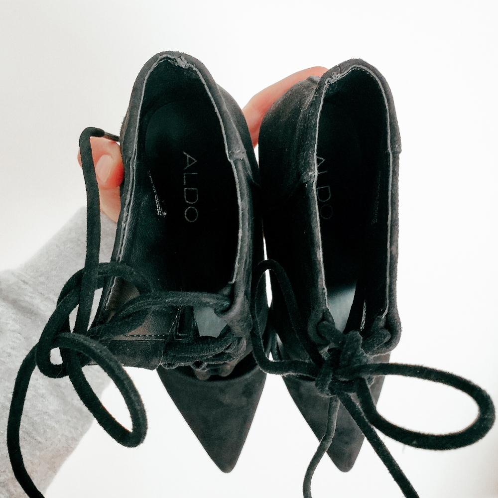 Aldo suede lace up pump heels - Picture 4 of 7